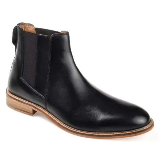 [Thomas And Vine Mens Rami Block Heel Chelsea Boots - BLACK 12 MEDIUM] Botas Chelsea De Tacón Cuadrado Rami Para Hombre De Thomas & Vine - Negro 12 Mediano | 194379718779 TRG187601082