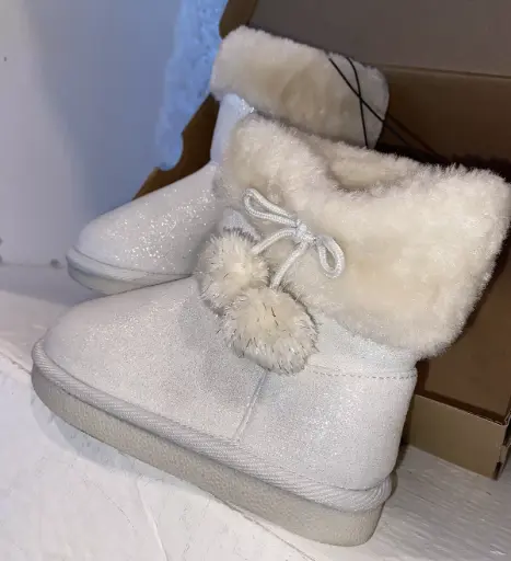 [Thereabouts Toddler Girls Lil Willa Flat Heel Winter Boots - WHITE MULTI 6 INFANT MEDIUM] Botas De Invierno De Tacón Plano Lil Willa Para Niñas Pequeñas De Thereabouts - Blanco Multicolor 6 Infantil Mediano | TRG192803840