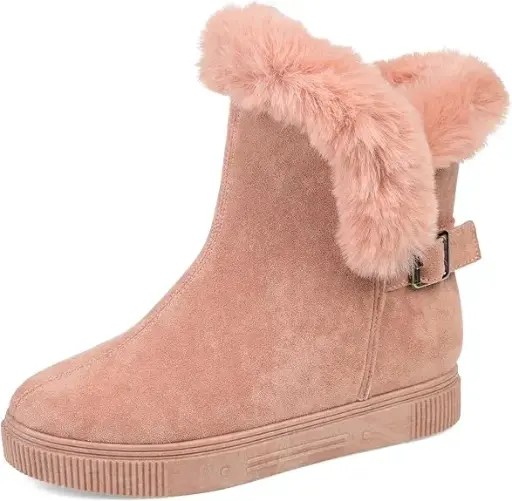 [Journee Collection Womens Sibby Flat Heel Winter Boots - PINK 7 MEDIUM] Botas De Invierno De Tacón Plano Sibby Para Mujer De La Colección Journee - Rosa 7 Mediano | TRG185052781