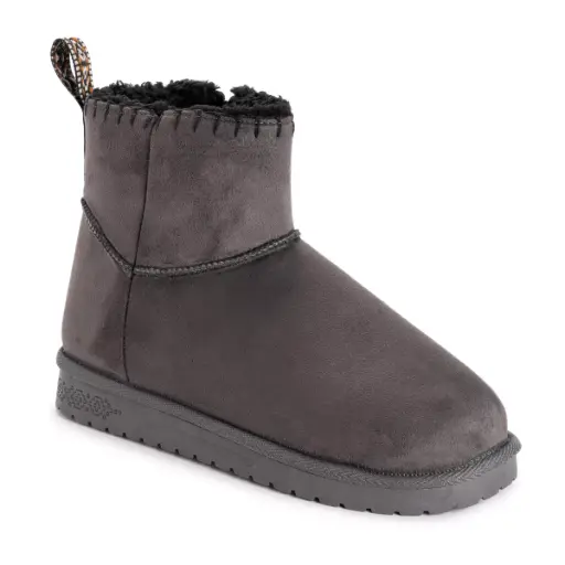 [Muk Luks Womens Tatum Flat Heel Winter Boots - GREY 8 MEDIUM] Botas De Invierno De Tacón Plano Tatum Para Mujer De Muk Luks - Gris 8 Mediano | TRG181713773