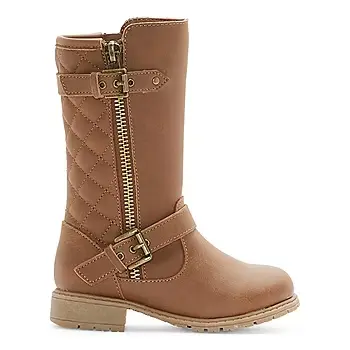 [Thereabouts Toddler Girls Lil Hailey Stacked Heel Riding Boots - COGNAC 6 INFANT MEDIUM] Botas De Montar Con Tacón Apilado Lil Hailey Para Niñas Pequeñas De Thereabouts - Cognac 6 Infant Medium | TRG191575784