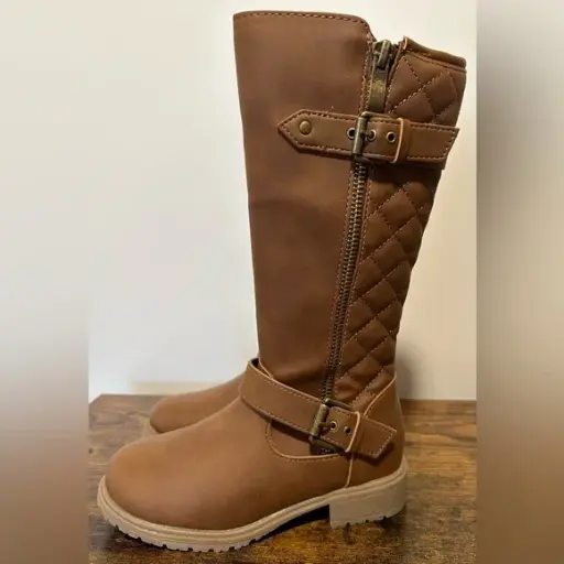 [Thereabouts Little & Big Girls Hailey Flat Heel Riding Boots - COGNAC 11 MEDIUM] Botas De Montar De Tacón Plano Hailey Para Niñas Pequeñas Y Grandes De Thereabouts - Cognac 11 Mediano | TRG191575796