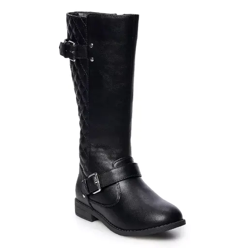 [Thereabouts Little & Big Girls Hailey Flat Heel Riding Boots - BLACK 6 MEDIUM] Botas De Montar De Tacón Plano Hailey Para Niñas Pequeñas Y Grandes De Thereabouts - Negro 6 Mediano | R1N000000K67G3 TRG187797243