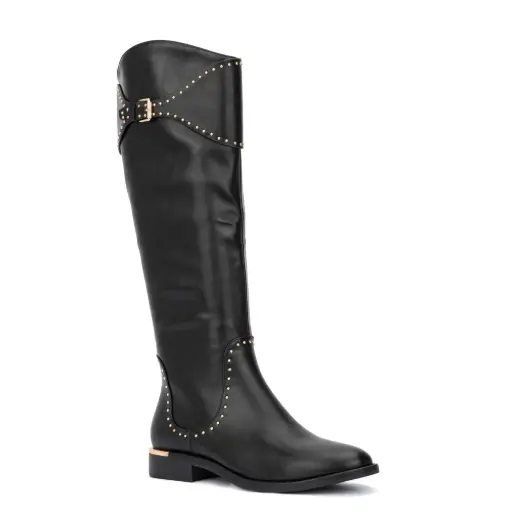 [Torgeis Womens Sydney Flat Heel Dress Boots - Black 10 Medium] Botas De Vestir De Tacón Plano Sydney Para Mujer De Torgeis - Negro, Talla 10 Mediana | TRG191575030