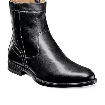 [Florsheim Mens Center Flat Heel Dress Boots - BLACK 10 MEDIUM] Botas De Vestir Florsheim Para Hombre Con Tacón Plano Central - Negro 10 Mediano | 23938864810 TRG188371927