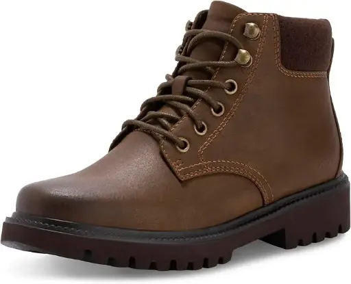[Eastland Womens Meadow Block Heel Lace Up Boots - BOMBER BROWN 8 1/2 MEDIUM] Botas Eastland Con Cordones Y Tacón De Bloque Meadow Para Mujer - Bomber Brown 8 1/2 Medium | TRG192804413
