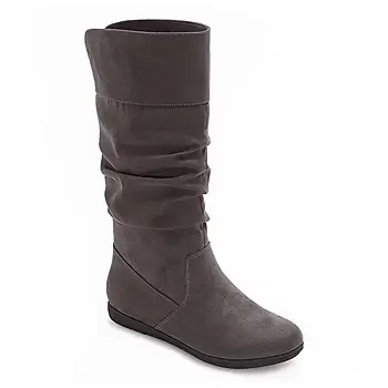 [St. John`S Bay St. John's Bay Womens Kimble Flat Heel Slouch Boots - GREY 8 1/2 MEDIUM] Botas Holgadas De Tacón Plano Kimble Para Mujer De St. John'S Bay - Gris 8 1/2 Mediano | R1N0000007Wl83 TRG188574986