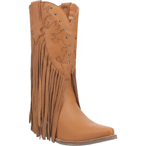 [Dingo Womens Hoedown Block Heel Cowboy Boots - CAMEL 9 MEDIUM] Botas Vaqueras Dingo Hoedown De Tacón Cuadrado Para Mujer - Camel 9 Medium | TRG185052608