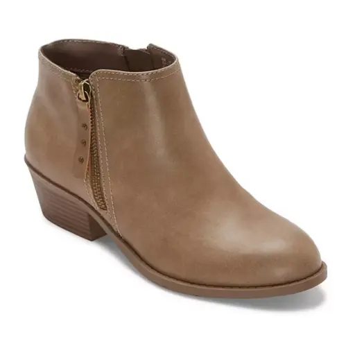[Arizona Womens Camino Stacked Heel Booties - TAUPE 8 MEDIUM] Botines Arizona Camino Con Tacón Apilado Para Mujer - Gris Topo 8 Mediano | TRG192805420 Botas