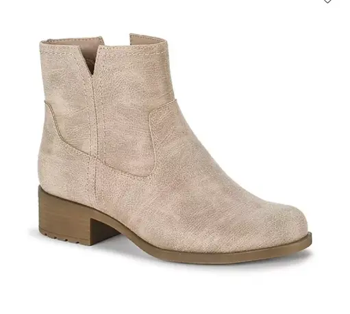 [Frye And Co . Womens Estreley Stacked Heel Booties - SAND 9 MEDIUM] Botines De Tacón Alto Estreley Para Mujer De Frye & Co. - Arena 9 Mediano | TRG187601139