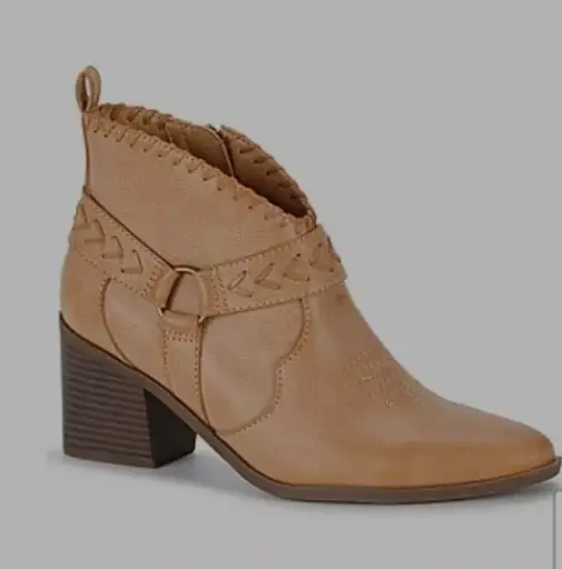 [Frye And Co . Womens Savi Stacked Heel Booties - COGNAC 8 MEDIUM] Botines De Tacón Alto Savi Para Mujer De Frye & Co. - Coñac 8 Mediano | 718987185435 TRG187797899