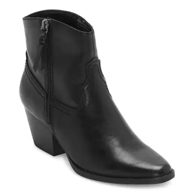 [Frye And Co . Womens Savi Stacked Heel Booties - BLACK 10 MEDIUM] Botines De Tacón Alto Savi Para Mujer De Frye & Co. - Negro, 10 Mediano | 718987191405 TRG187798947