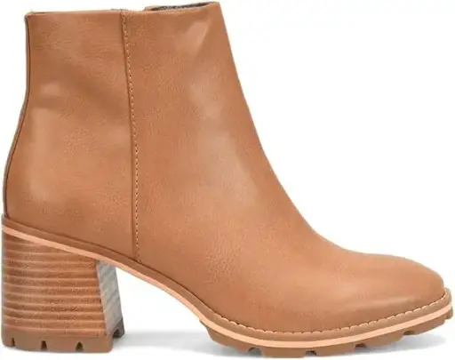 [Korks Womens Chandler Stacked Heel Booties - CREAM 7 1/2 MEDIUM] Botines De Tacón Apilado Chandler Para Mujer De Korks - Crema 7 1/2 Mediano | TRG185044268