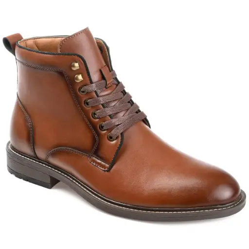 [Vance Co Mens Jc Langford Flat Heel Booties - Brown 12 Medium] Botines De Tacón Plano Jc Langford Para Hombre De Vance Co. - Marrón, Talla 12 Mediana | TRG192811836