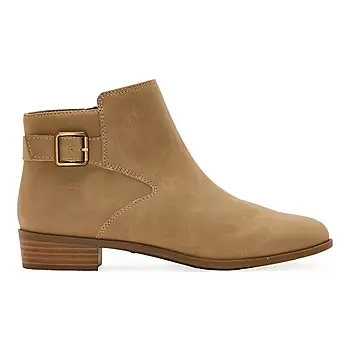 [St. John`S Bay St. John's Bay Womens Rayford Stacked Heel Booties - SAND 10 MEDIUM] Botines Rayford De Tacón Alto Para Mujer De St. John'S Bay - Arena 10 Mediano | TRG191580549