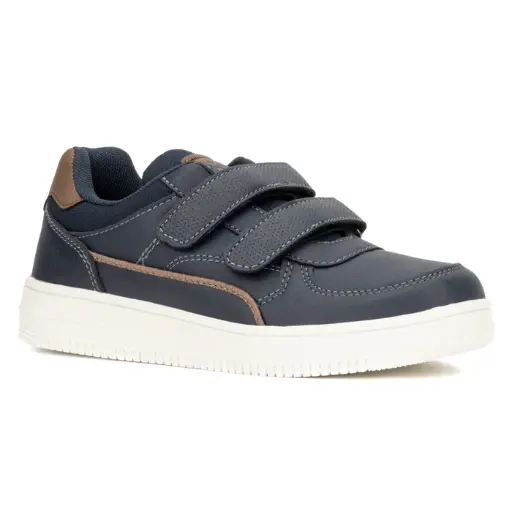 [Xray Footwear Xray Little and Big Boys Bentley Slip-On Shoe - Navy 12 Medium] Calzado Xray Xray Bentley Slip-On Para Niños Pequeños Y Grandes - Azul Marino, Talla 12 Mediana |