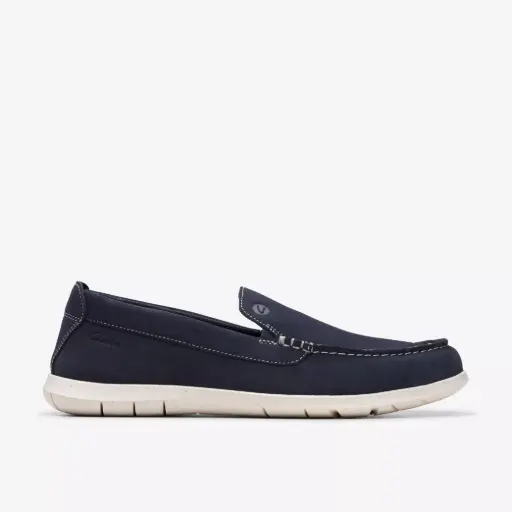 [Clarks Of England Clarks Mens Flexway Step Slip-On Shoe - NAVY 14 MEDIUM] Clarks Of England - Zapato Sin Cordones Flexway Step Para Hombre - Azul Marino 14 Mediano | 889003846576 TRG188382109