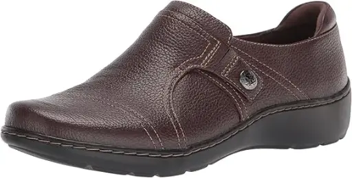 [Clarks Of England Clarks Womens Cora Poppy Slip-On Shoe - BROWN 8 MEDIUM] Clarks Of England Clarks Cora Poppy Slip-On Zapato Para Mujer - Marrón 8 Mediano | 889309751147 TRG187804460