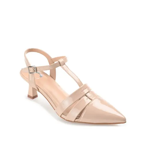 [Journee Collection Womens Jazlynn-Wd Pointed Toe Kitten Heel Pumps Wide Width - NUDE 7 1/2 WIDE] Colección Journee Jazlynn-Wd - Zapatos De Tacón Alto Con Punta Puntiaguda Para Mujer - Ancho Natural - 7 1/2 | 194593665903 TRG188552692