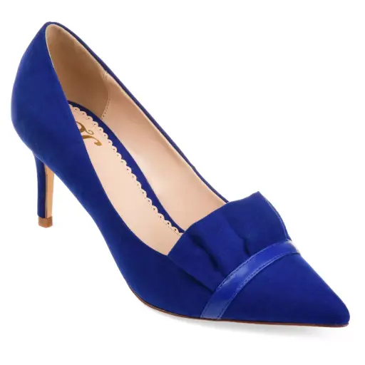 [Journee Collection Womens Marek Heeled Pump - Blue 8 Medium] Colección Journee Zapatos De Tacón Marek Para Mujer - Azul 8 Mediano | 52574510355 TRG187862628