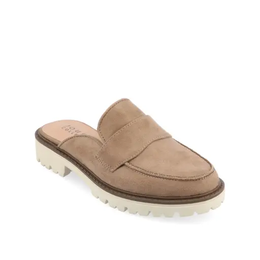 [Journee Collection Womens Miycah Slip-On Shoe - TAUPE 8 1/2 MEDIUM] Colección Journee, Zapato Sin Cordones Miycah Para Mujer - Gris Topo 8 1/2 Mediano | 194379844218 TRG187602700