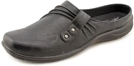 [Easy Street Womens Holly Square Toe Slip-On Shoe - Black 7 Extra Wide] Easy Street Holly - Zapato Sin Cordones Con Punta Cuadrada Para Mujer - Negro, 7 Cm De Ancho | 885660253184 TRG188371679