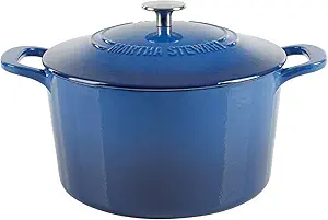 [Martha Stewart Cast Iron 7-Qt. Dutch Oven - CLASSIC BLUE ONE SIZE] Olla tipo Horno Holandés Martha Stewart De Hierro Fundido De 7 Cuartos - Azul Clásico | 85081204653 TRG185176115