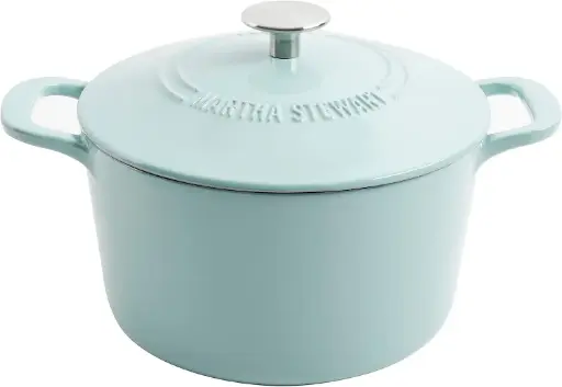 [Martha Stewart Cast Iron 7-Qt. Dutch Oven - CLASSIC BLUE ONE SIZE] Olla tipo Horno Holandés Martha Stewart De Hierro Fundido De 7 Cuartos - Azul Clásico | 85081204653 TRG185176115