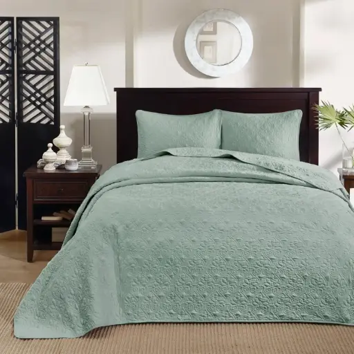 [Madison Park MANSFLD FQ 3PC B Mansfield 3-Piece Bedspread Set Full-Queen] Juego De Colcha Madison Park Mansfld Fq 3Pc B Mansfield De 3 Piezas Tamaño Matrimonial/Queen | 86569156181 TRG177387104