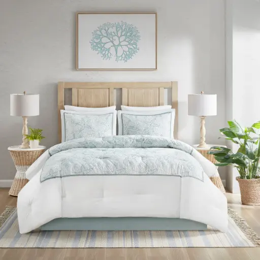 [Harbor House Maya Bay Comforter Set - WHITE ONE SIZE] Juego De Edredón Harbor House Maya Bay - Blanco | 675716504526 TRG180391745