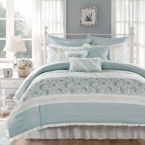 [Home Essence MP10-388 180 Thread Count 9 Piece Comforter Sets, California King, Multi-color] Juego De Edredón Home Essence Mp10-388 De 9 Piezas, 180 Hilos, California King, Multicolor | 675716445799 TRG180292805