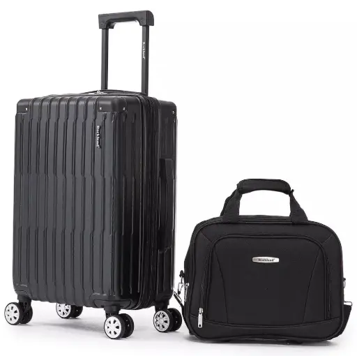 [Rockland Napa Valley 2-Pc. Hardside Lightweight Luggage Set - BLACK ONE SIZE] Juego De Maletas Ligeras Y Rígidas Rockland Napa Valley De 2 Piezas - Negro | 675478259016 TRG186725527