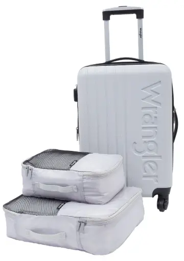 [Travelers Club Wrangler San Antonio 3-Pc. Hardside Expandable Luggage Set - LIGHT GRAY ONE SIZE] Juego De Maletas Rígidas Expandibles Travelers Club Wrangler San Antonio De 3 Piezas - Gris Claro | 15272801620 10-0001