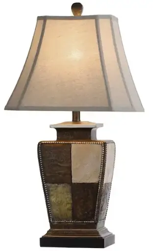 [Style Craft L33189DS Austin Table Lamp - Bronze, Cream, Gold Leaf Finish - Taupe Fabric] Lámpara De Mesa Style Craft L33189Ds Austin - Acabado En Bronce, Crema Y Pan De Oro - Tela Color Topo | 720354067312 TRG189219067