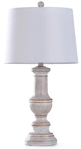 [Stylecraft Malta 27" Whitewashed Polyresin Table Lamp L330154DS - WHITE WASHED FINISH ONE SIZE] Lámpara De Mesa Stylecraft Malta De 68 Cm De Poliresina Blanqueada L330154Ds - Acabado Blanco Blanqueado. Talla Única. | 720354211401 TRG189273868
