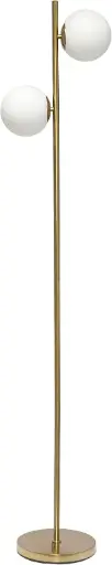 [All The Rages Simple Designs Glass Globe Standing Tree Metal Floor Lamp LF1044-BSN - BRUSHED NICKEL ONE SIZE] Lámpara De Pie De Metal Con Forma De Árbol Y Globo De Cristal De All The Rages, Diseño Simple, Lf1044-Bsn - Níquel Cepillado | 810052827858 TRG187470056