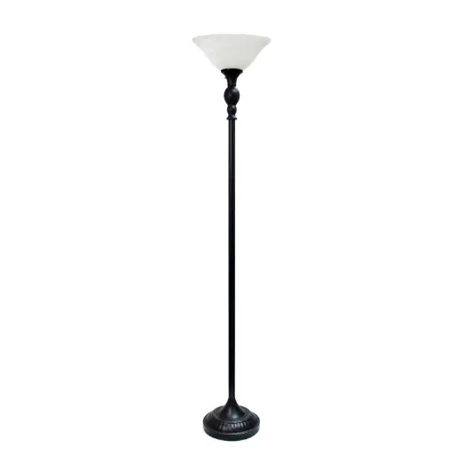 [Asstd National Brand Lalia Home Classic 1 Light Torchiere Metal Floor Lamp LHF-3001-AB - RESTORATION BRONZE ONE SIZE] Lámpara De Pie De Metal Lalia Home Classic, 1 Luz, Lhf-3001-Ab, Marca Nacional. | 810052825403 TRG179332284