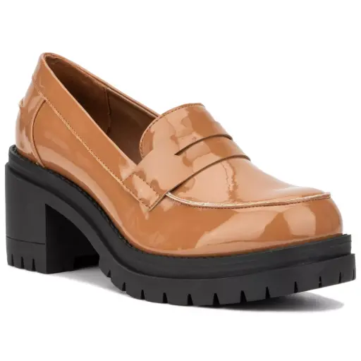 [New York & Company Womens Penni Loafers - COGNAC PATENT 7 MEDIUM] Mocasines Penni Para Mujer De New York & Company - Cognac Patent 7 Medium | 193871466805 TRG187601278