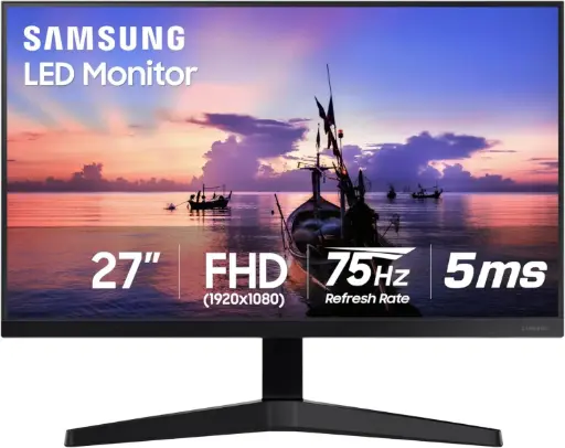 [SAMSUNG LF27T350FHNXZA 27" FHD LED Monitor with Borderless Design] Monitor Led FHD De 27" Pulgadas, Samsung Lf27T350Fhnxza Con Diseño Sin Bordes