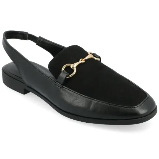 [Journee Collection Womens Lainey Square Toe Mules - BLACK 9 MEDIUM] Mules De Punta Cuadrada Lainey Para Mujer De La Colección Journee - Negro 9 Mediano | TRG188061864