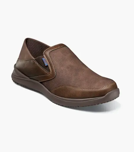 [Nunn Bush Mens Conway Ez Slip-On Shoe - BROWN 13 MEDIUM] Nunn Bush Conway Ez Slip-On Para Hombre - Marrón 13 Mediano | 717502060202 717502060202