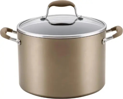 [Anolon Advanced Home 10-Qt. Non-Stick Stockpot - BRONZE ONE SIZE] Olla Antiadherente Anolon Advanced Home De 10 Cuartos - Bronce | 51153847035 TRG185541188