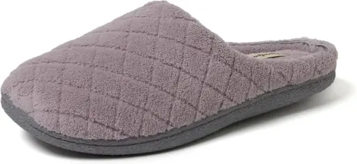 [Dearfoams Womens Slip-On Slippers - FROSTED PLUM 10] Pantuflas Dearfoams Para Mujer - Ciruela Escarchada 10 | 91217403838 3069025373