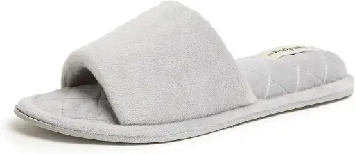 [Dearfoams Womens Slip-On Slippers - SLEET MEDIUM] Pantuflas Dearfoams Para Mujer - Sleet Medium | 91217574767 TRG187803952