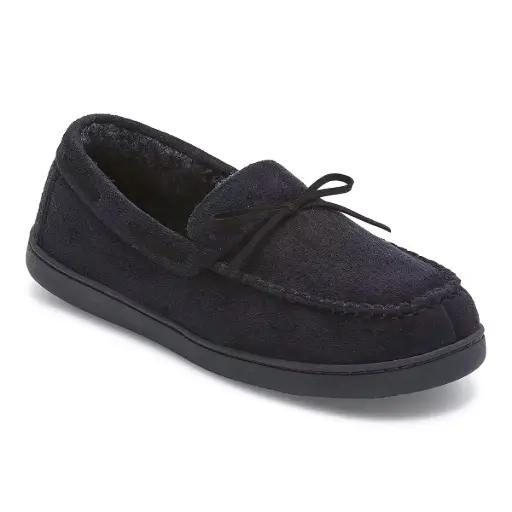 [St. John`S Bay St. John's Bay Mens Moccasin Slippers - BLACK MEDIUM] Pantuflas Tipo Mocasín Para Hombre St. John'S Bay - Negro Mediano | R1N0000002Pb48 TRG187797291
