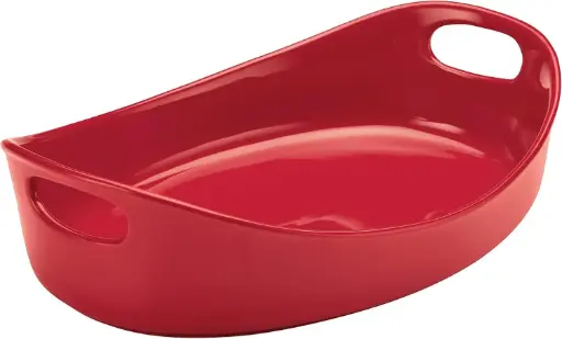 [Rachael Ray Stoneware Bubble And Brown 4.5-Qt. Oval Baker - RED ONE SIZE] Recipiente Ovalado De Cerámica Rachael Ray Bubble And Brown De 4.5 Cuartos - Rojo | 51153476594 TRG183091876