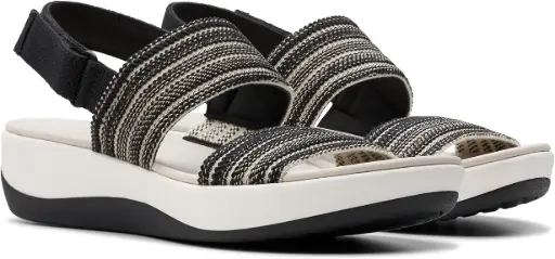 [Clarks Of England Clarks Womens Arla Stroll Strap Sandals - BLACK COMBI 8 1/2 MEDIUM] Sandalias Con Tiras Arla Stroll De Clarks Of England Para Mujer - Negro Combinado 8 1/2 Mediano | 889003694191 TRG188575204