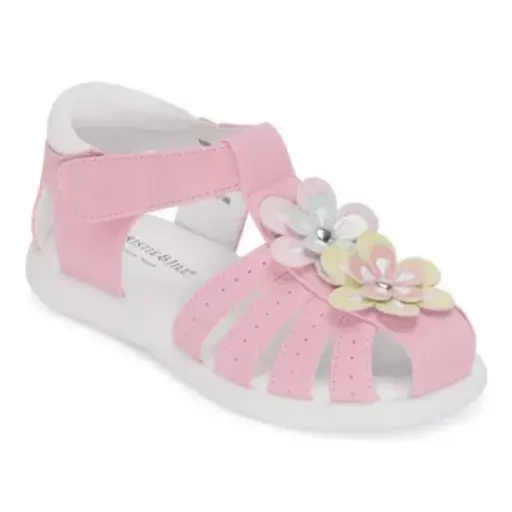 [Christie & Jill Toddler Girls Strap Sandals - PINK 9 MEDIUM] Sandalias Con Tiras Para Niñas Pequeñas Christie & Jill - Rosa 9 Mediano | R1N00000079Fm6 TRG188382735