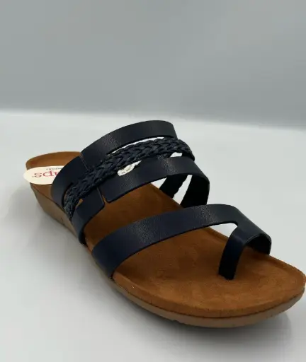 [Baretraps Womens Jorry Wedge Sandals - DK NAVY 9 1/2 MEDIUM] Sandalias De Cuña Jorry Para Mujer De Baretraps - Dk Navy 9 1/2 Mediano | TRG191575749