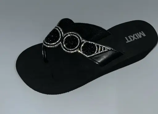 [Mixit Womens Wedge Sandals - BLACK 6] Sandalias De Cuña Mixit Para Mujer - Negro 6 | TRG191912576